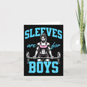 Funny Weightlift Bodybuilding Woman Sleeves Jok Karte