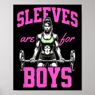 Funny Weightlift Bodybuilding Woman Sleeves Jok Poster