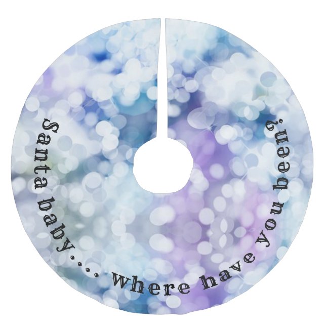 Funny Weihbaby Weihnachtsbaumrock Polyester Weihnachtsbaumdecke (Vorderseite)