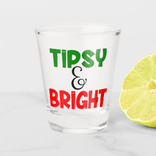Funny Weihnachten tipsy und hell Feiertag Schnapsglas