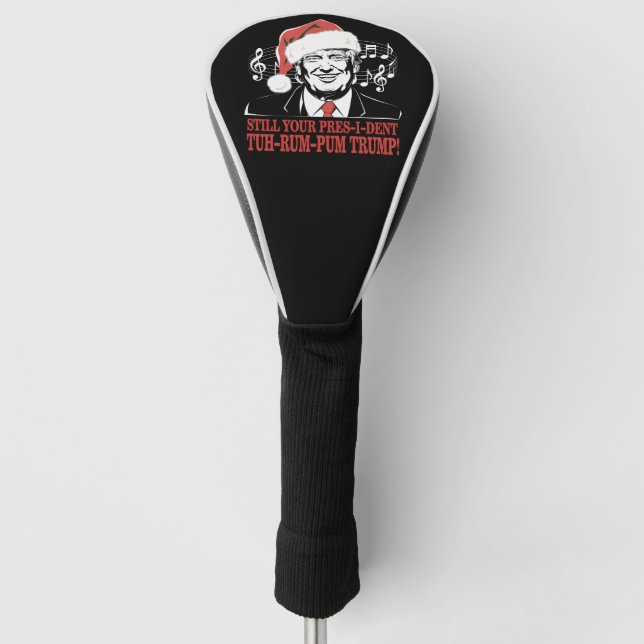 Funny Weihnachts Präsident Trump Pajamas Ugly Xmas Golf Headcover (Vorderseite)