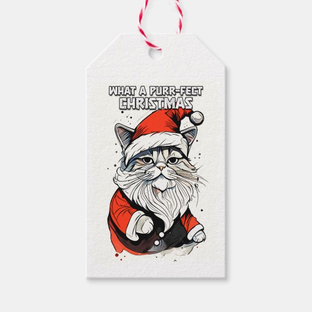 Funny Weihnachtsangebot Niedlich Whimsical Santa C Geschenkanhänger (Vorderseite)