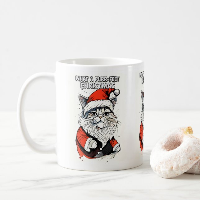 Funny Weihnachtsangebot Niedlich Whimsical Santa C Kaffeetasse (Mit Donut)
