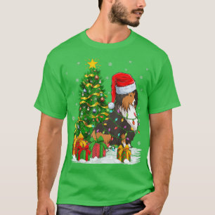 Funny Weihnachtsbaum Familie Matching Santa Shelti T-Shirt
