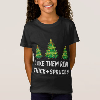 Funny Weihnachtsbaum Weihnachten Ich mag sie echt T-Shirt