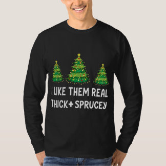 Funny Weihnachtsbaum Weihnachten Ich mag sie echt T-Shirt