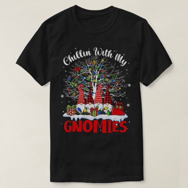 Funny Weihnachtsgnome mit meinen Gnomies Weihnacht T-Shirt (Design vorne)