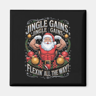 Funny Weihnachtsgymnastik Workout Motivierend Fell Magnet