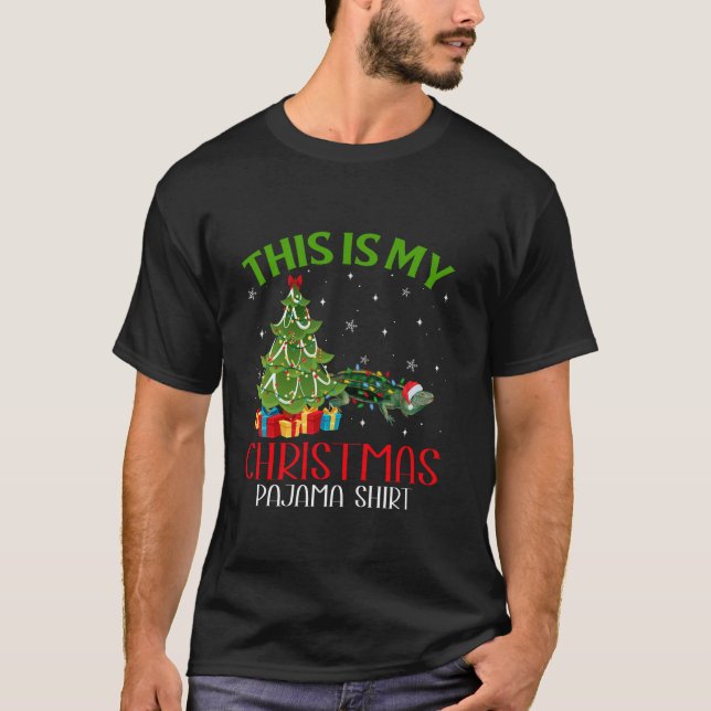 Funny Weihnachtslicht Das ist meine Iguana Christm T-Shirt (Vorderseite)
