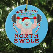 Funny Weihnachtsmann Claus Swole Weightlifter