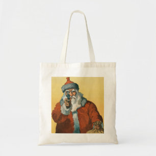 Funny Weihnachtsmann mit Weihnachtsmann Tragetasche