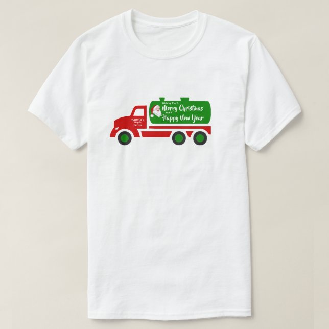Funny Weihnachtsmann Weihnachten Truck Ihr Gruß T-Shirt (Design vorne)