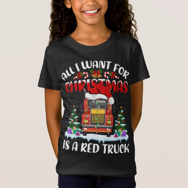 Funny Weihnachtsmannmütze Alles, was ich zu Weihna T-Shirt (Vorderseite)