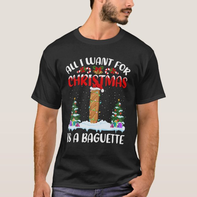 Funny Weihnachtsmannmütze Alles, was ich zu Weihna T-Shirt (Vorderseite)