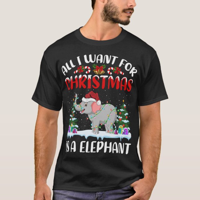 Funny Weihnachtsmannmütze Alles, was ich zu Weihna T-Shirt (Vorderseite)