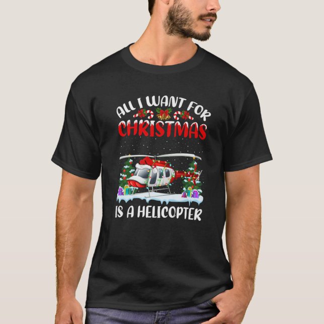 Funny Weihnachtsmannmütze Alles, was ich zu Weihna T-Shirt (Vorderseite)