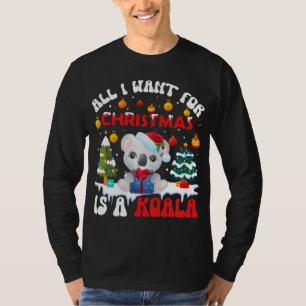 Funny Weihnachtsmannmütze Koala Alles, was ich zu T-Shirt