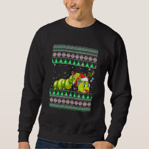 Funny Weihnachtsmannmütze Matching Ugly Raupe Chri Sweatshirt