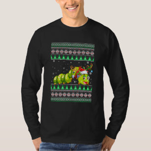 Funny Weihnachtsmannmütze Matching Ugly Raupe Chri T-Shirt
