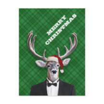 Funny Weihnachtsmannmütze Weihnachten Hirsch Grün