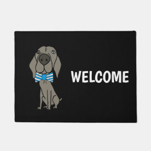 Funny Weimaraner Hund mit Krawatte Fußmatte