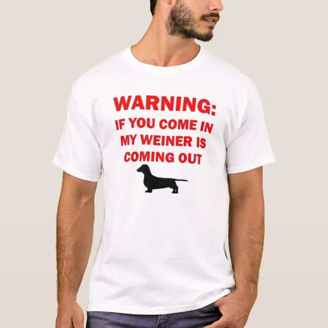 Funny Weiner Dog Joke T-Shirt (Vorderseite)