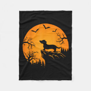 Funny Weiner Hund in der Dackel des Mondes und Hal Fleecedecke