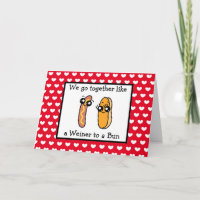 Funny Weiner und Bun Food Puff Jubiläum