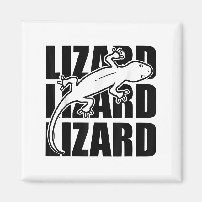 Funny Weirdcore Lizard Lizard Lizard Meme Animal W Magnet (Vorne)