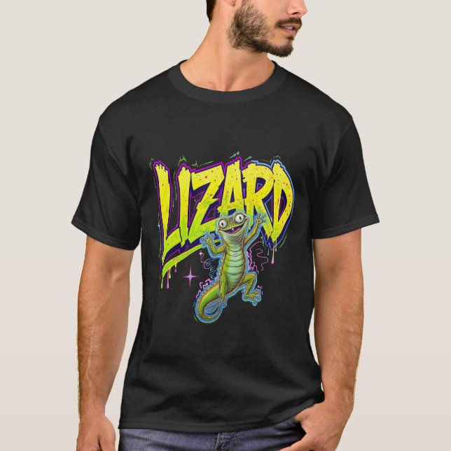 Funny Weirdcore Lizard Meme | Einzigartiges Tier T T-Shirt (Vorderseite)