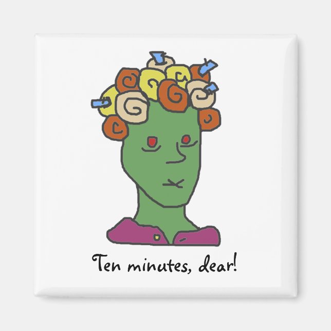 Funny WEIRDOS Sleepy Cartoon Magnet (Vorne)