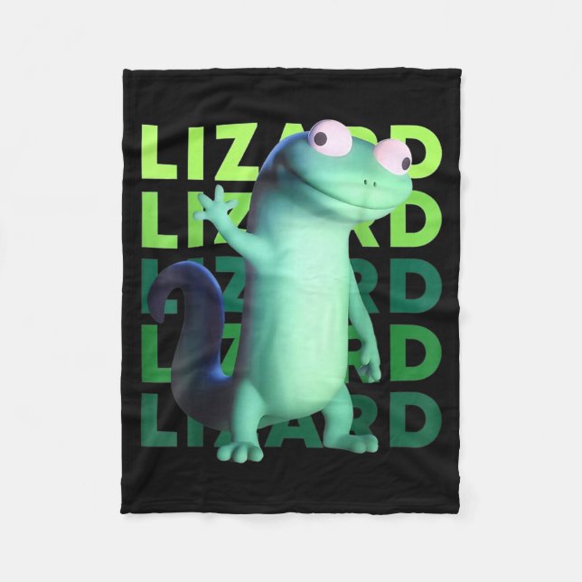 Funny Weirore Lizard Meme _ 3d Surreal Animal  Fleecedecke (Vorderseite)