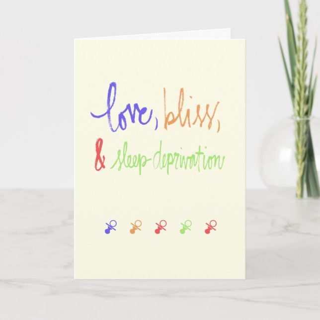 Funny Welcome Baby Card Ankündigung (Vorderseite)