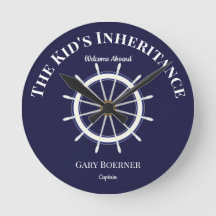 Funny Welcome On Board's Wheel Wall Clock