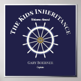 Funny Welcome on the Ship's Wheel Foil Text Foliendrucke