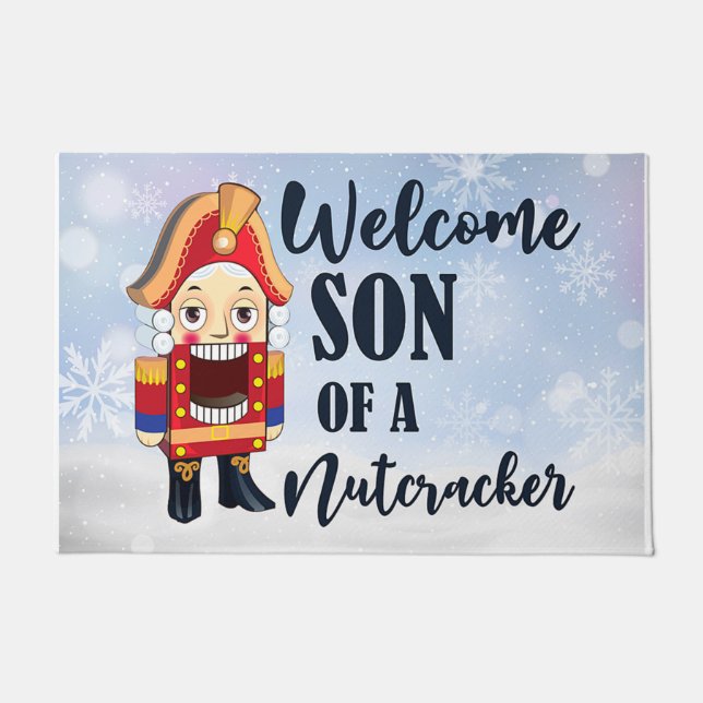Funny Welcome Son eines Nutcrackers Fußmatte (Vorderseite)