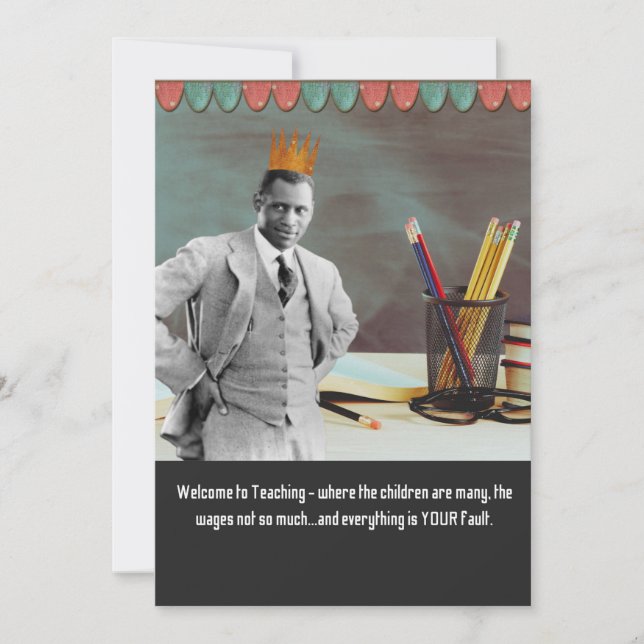 Funny Welcome Teacher Karte (Vorderseite)