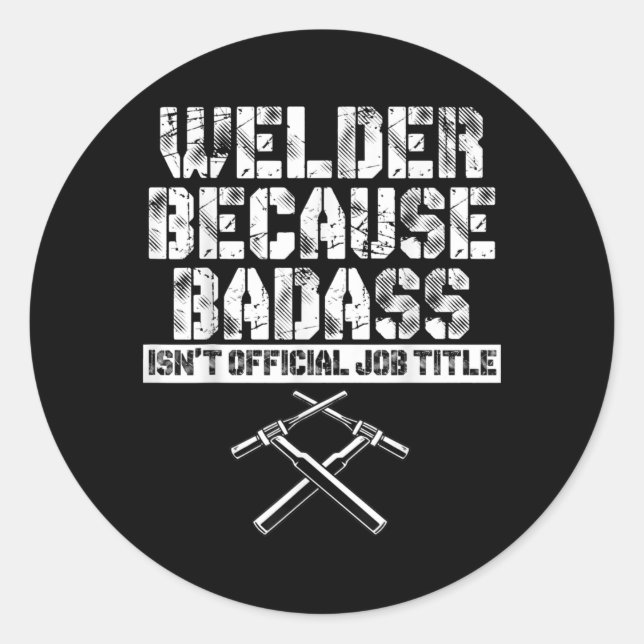 Funny Welding Proud Welder Weld Job American Runder Aufkleber (Vorderseite)