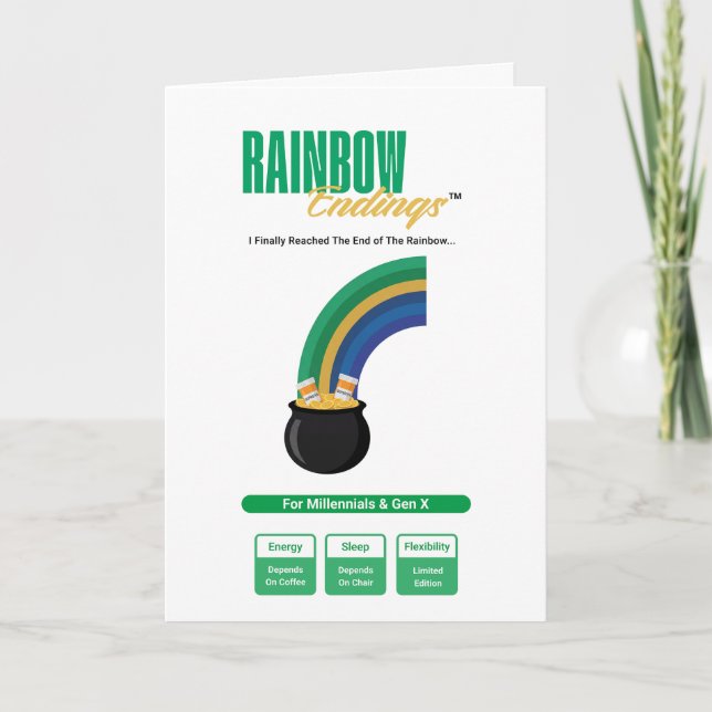 Funny Wellness Shamrock Clover Card Karte (Vorderseite)