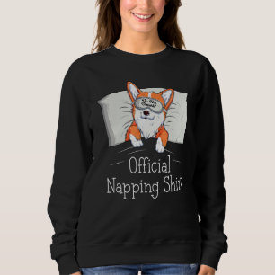 Funny Welsh Corgi Power Napper Dog Lover Napping Sweatshirt