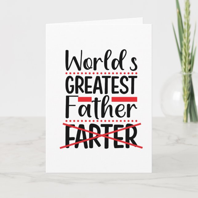 Funny Weltbest Vater Karte (Vorderseite)