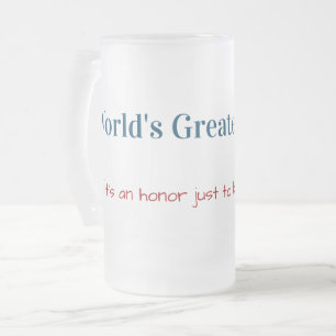 Funny   Weltgrößter Vater   Vatertag Mattglas Bierglas