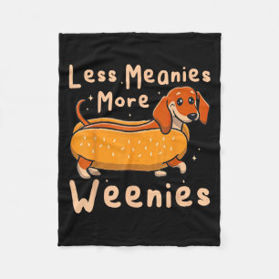 Funny Weniger bedeutet mehr Dackel Zitat zu Weenie Fleecedecke