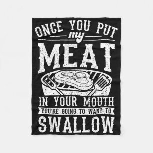 Funny, wenn du mein Fleisch in deinen Mund gelegt Fleecedecke