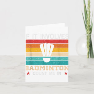 Funny, wenn es Badminton zählen mich in, Retro Karte