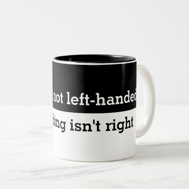 Funny, wenn Ihr nicht verlassen Sprichwort Zweifarbige Tasse (VorderseiteRechts)