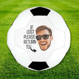 Funny, wenn verloren kehren zu Männern Gesicht Fot Fußball