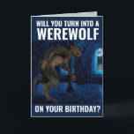 FUNNY WEREWOLF BIRTHDAY CARD FÜR BROTHER IHM KARTE<br><div class="desc">WERDEN SIE SICH AM GEBURTSTAG IN EINEN WERKOLF EINSTELLEN? FALSCHE NACHRICHT INNERHALB.</div>
