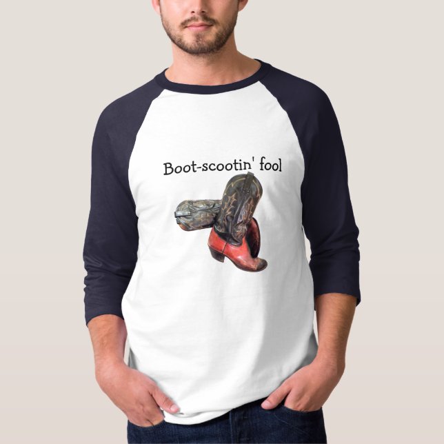 Funny Western Cowboy Boot Scoot T-Shirt (Vorderseite)