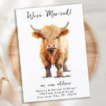 Funny Weve moo-ved New Address Highland Cow Moving Ankündigung<br><div class="desc">Mit der neuen, modernen und charmanten Ankündigung, eine Babygebirge in schönem Aquarelldesign zu präsentieren, präsentieren wir Ihnen eine neue und attraktive Kulisse. Diese niedliche und bezaubernde Karte ist ideal für diejenigen, die gewollt haben, ihre neue Adresse mit Freunden und Familie auf einzigartige und kreative Weise zu teilen. Die Karte lautet...</div>